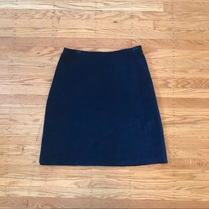 Dark Blue Velvet Skirt
